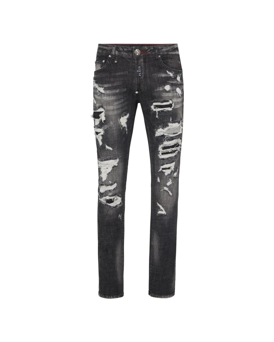 Philipp Plein Gray Slim Fit Jeans for men