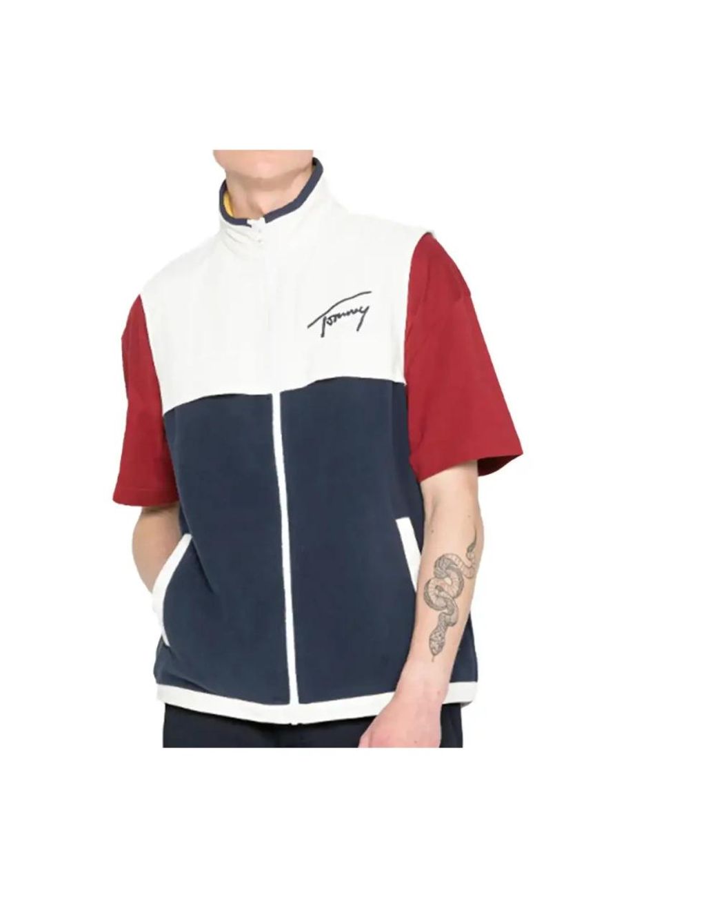 Tommy Hilfiger Jassen ,Veelkleurig ,Retro Mix Media Jack in het Blue voor heren