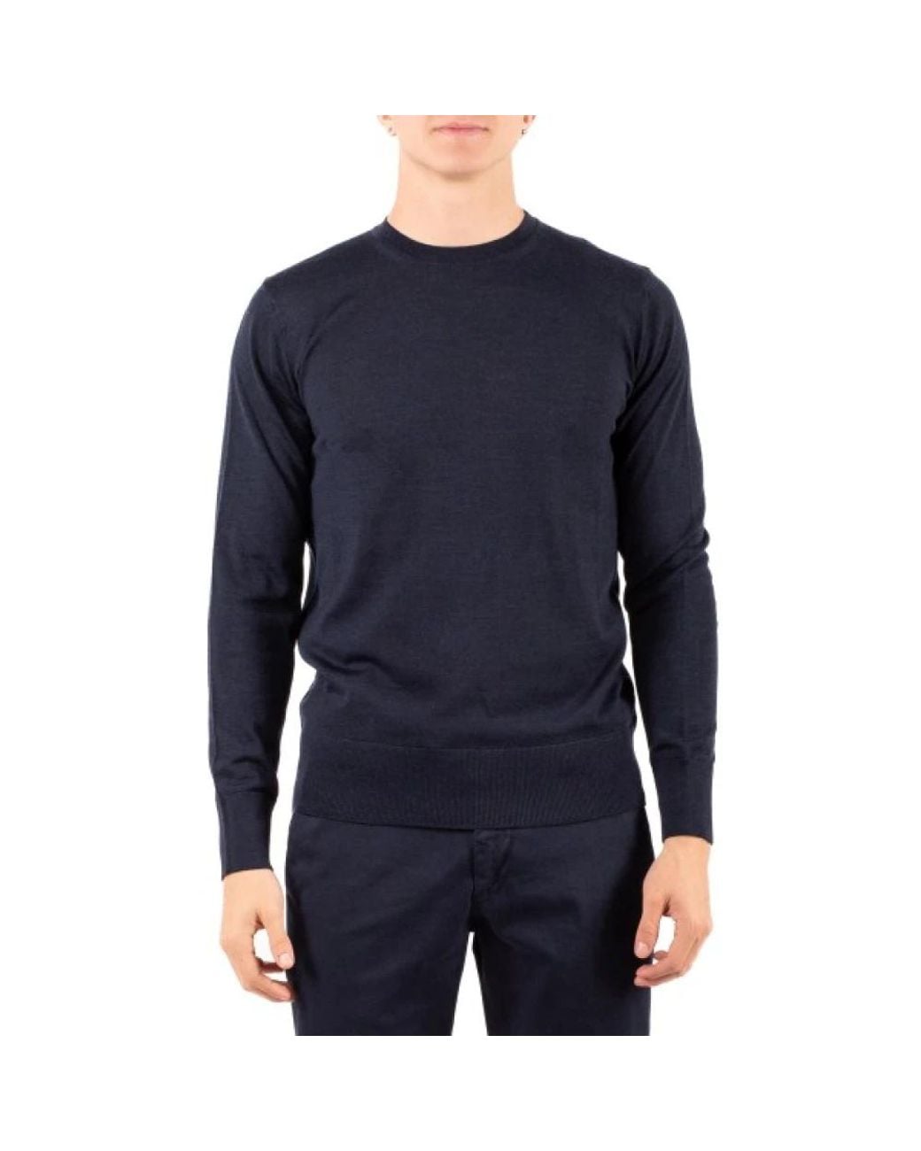 hindustrie Blue Round-Neck Knitwear for men