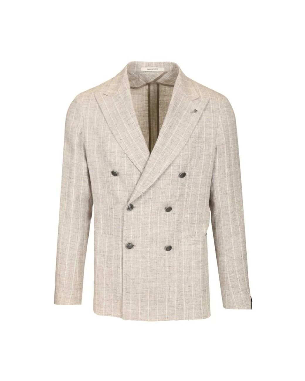 Tagliatore Double-Breasted Blazer in het Natural voor heren
