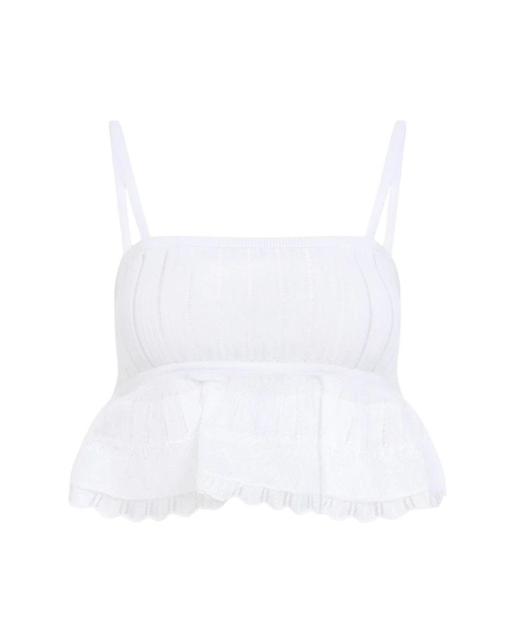 Alaïa Tops ,Wit ,Crinoline Top in het White
