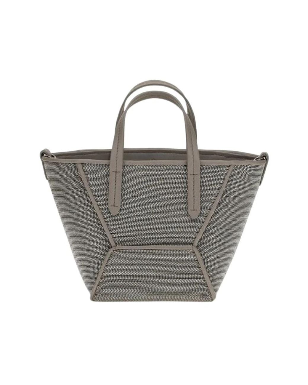 Brunello Cucinelli Gray Shopping Bags