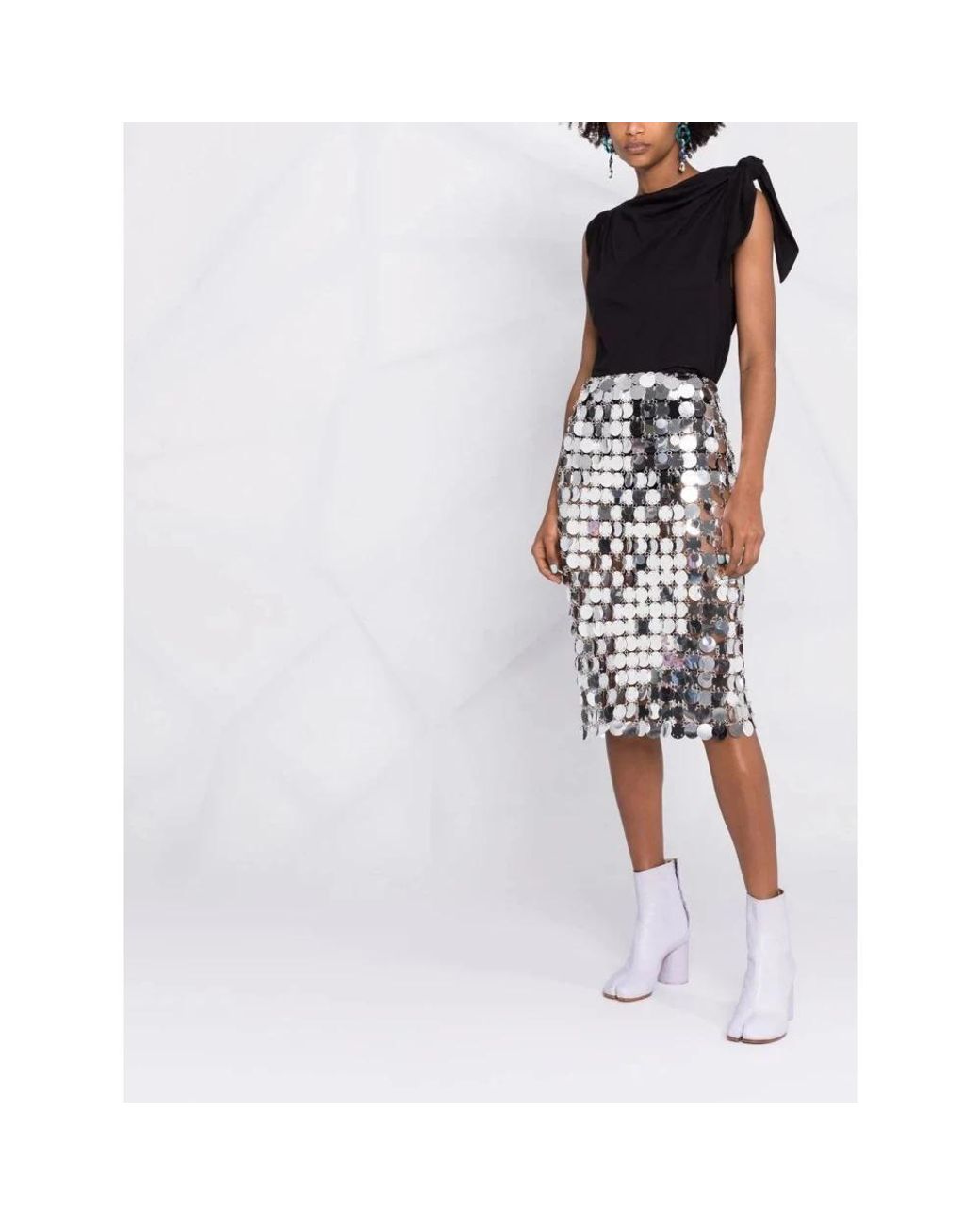 Rabanne Gray Midi Skirts