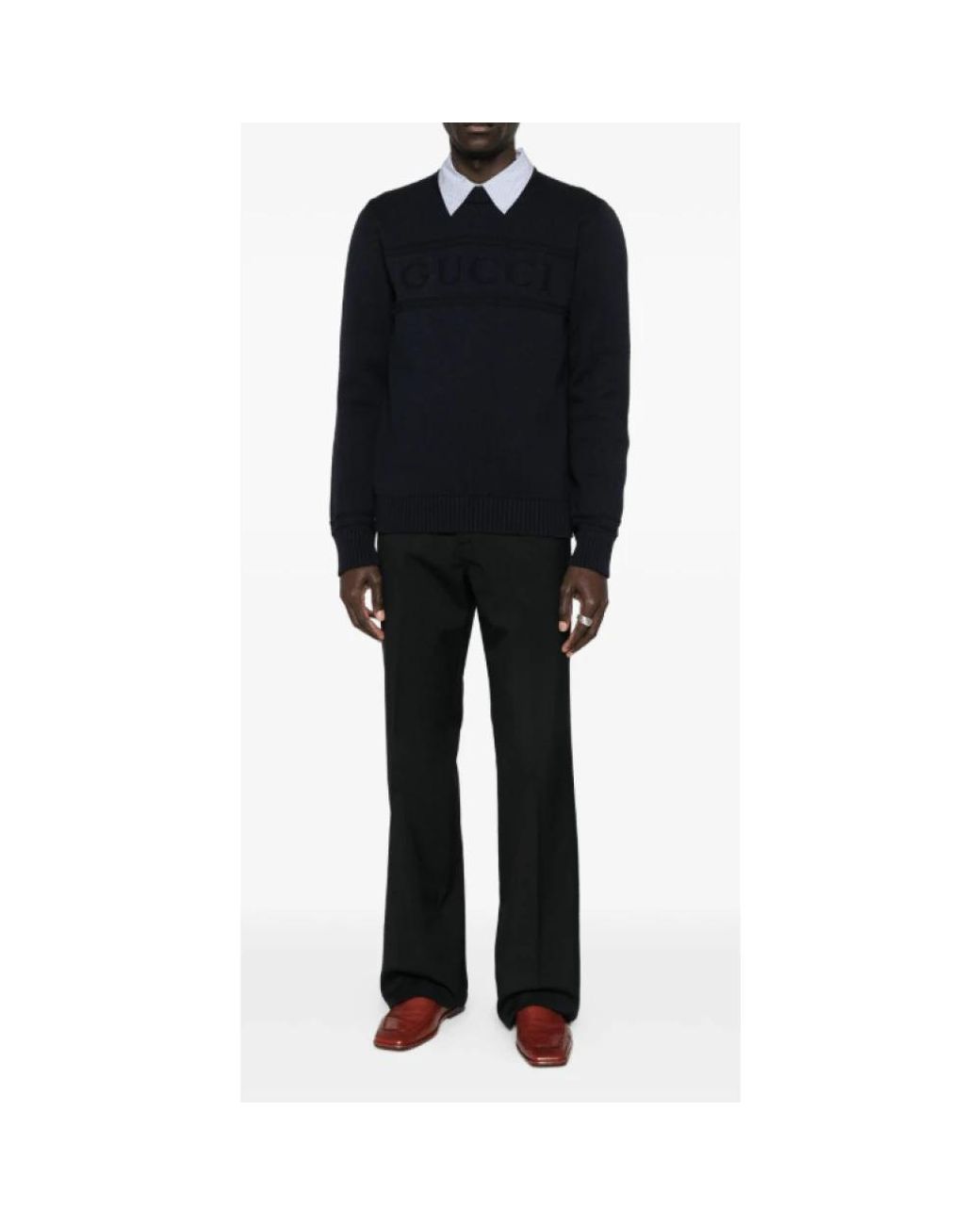 Gucci Black Round-Neck Knitwear for men