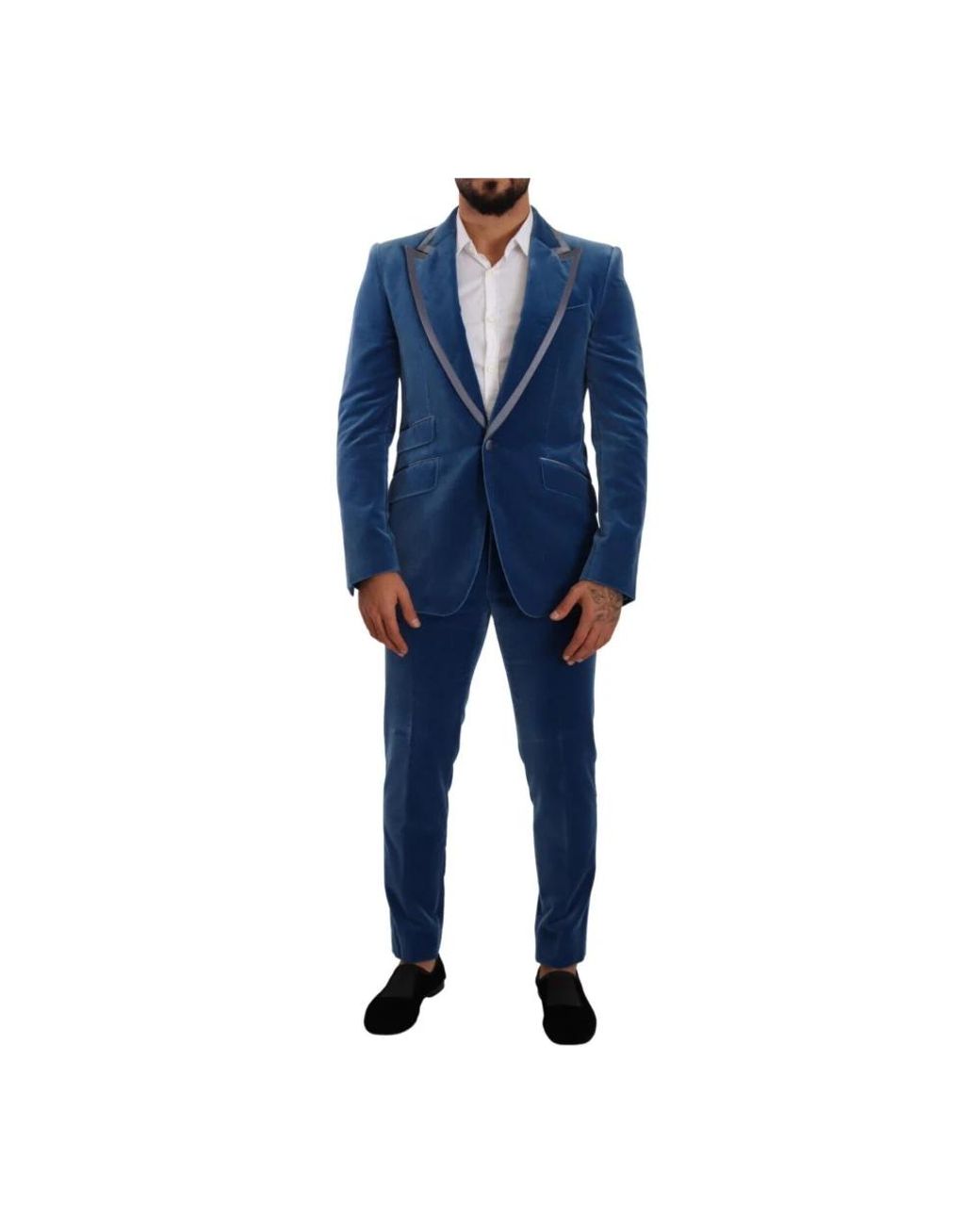 Dolce & Gabbana Blue Single Breasted Suits for men