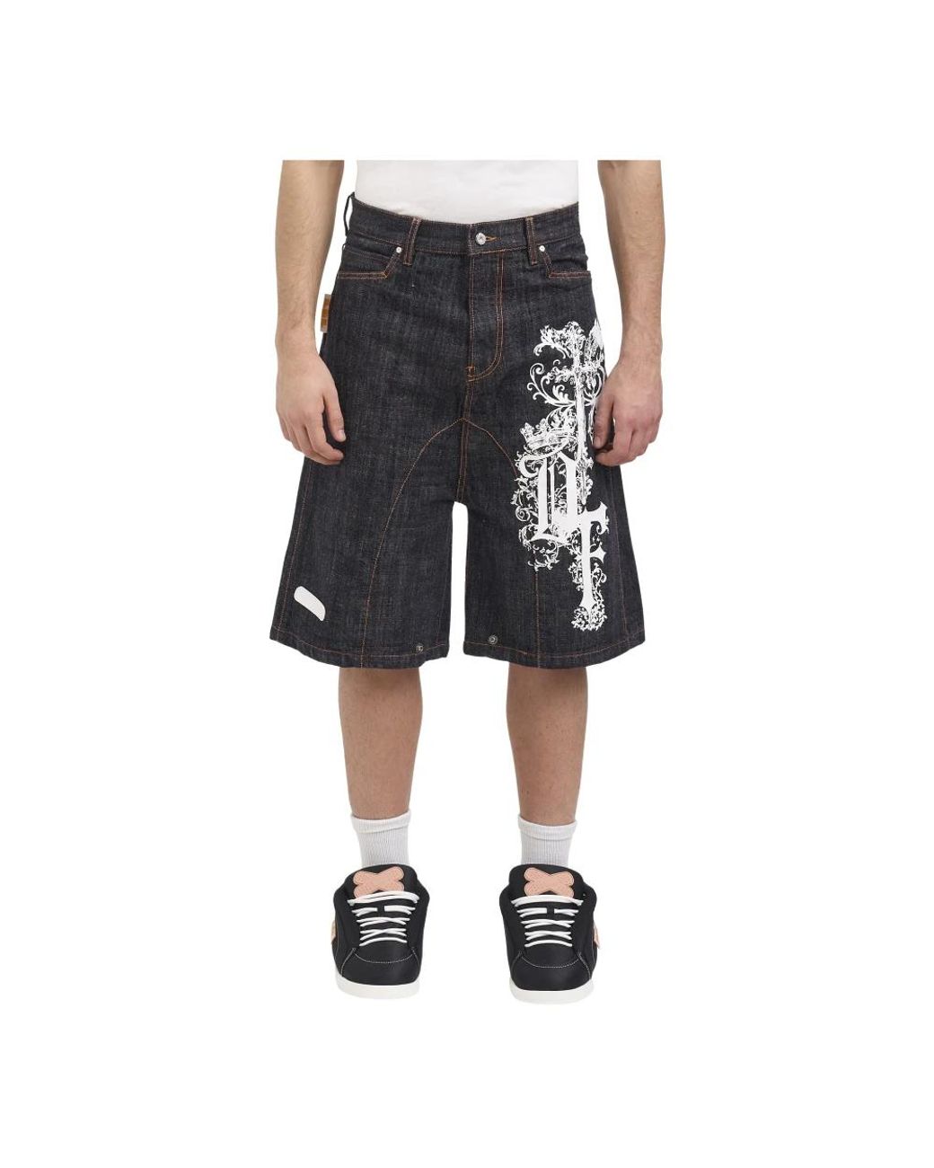 PDF Black Denim Shorts for men