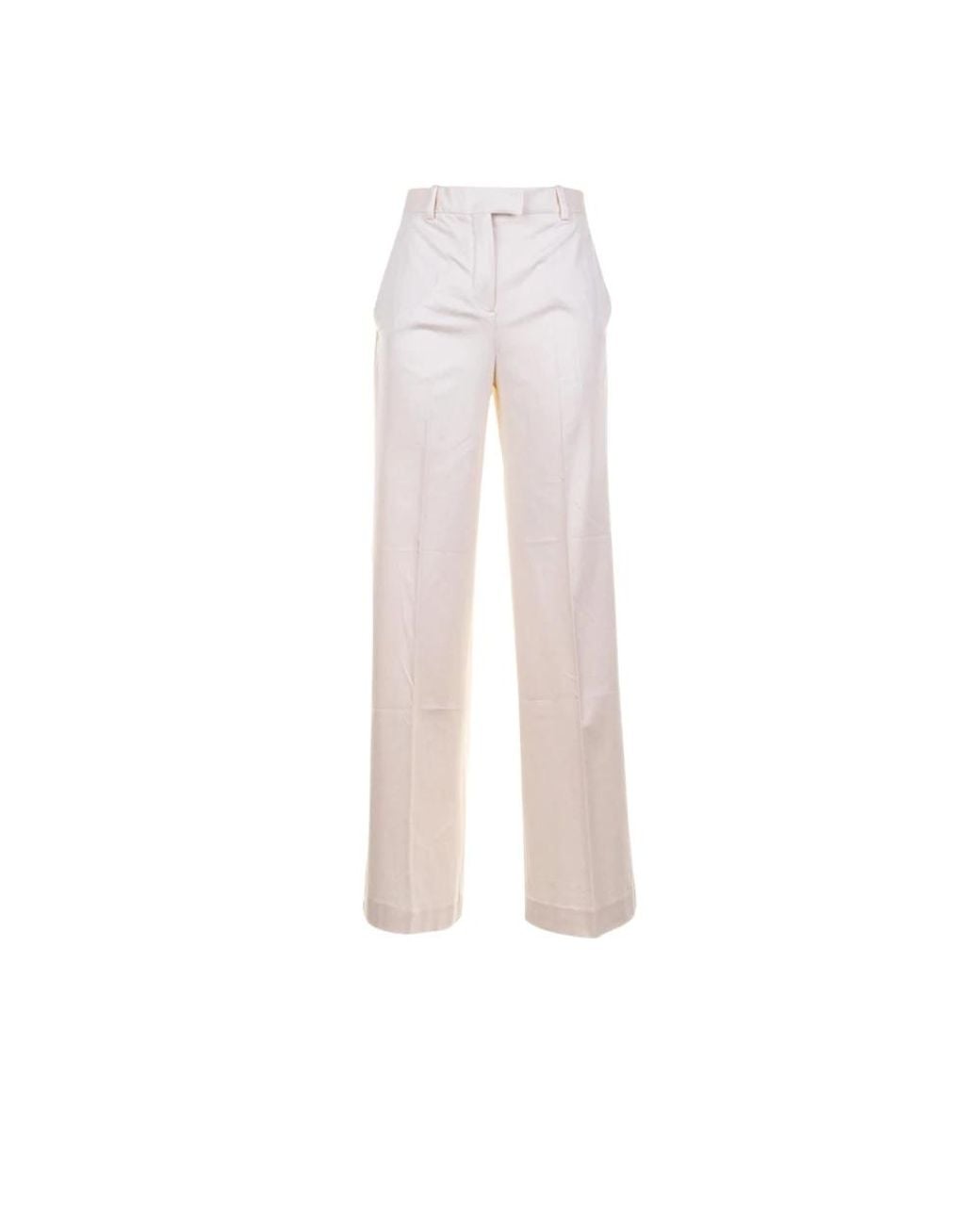 Circolo 1901 White Wide Trousers