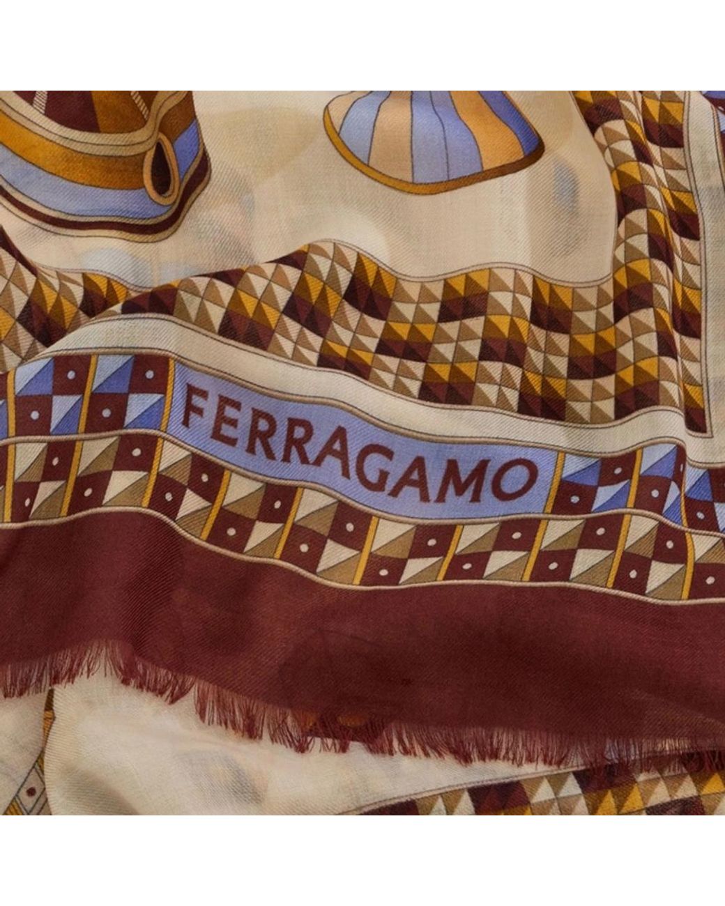 Ferragamo Metallic Silky Scarves