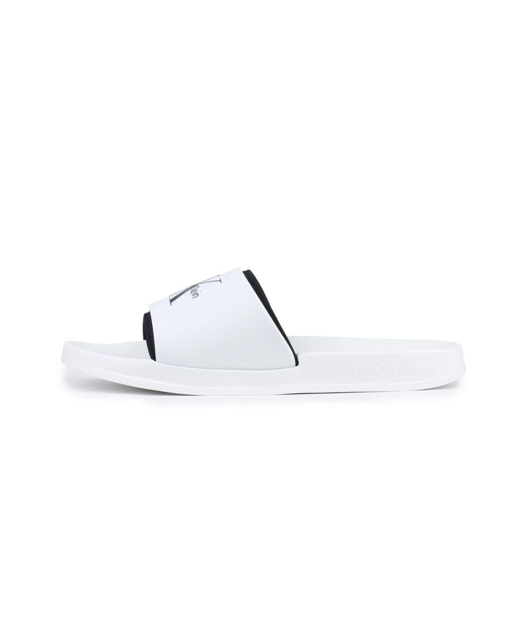 Sliders di Calvin Klein in White da Uomo