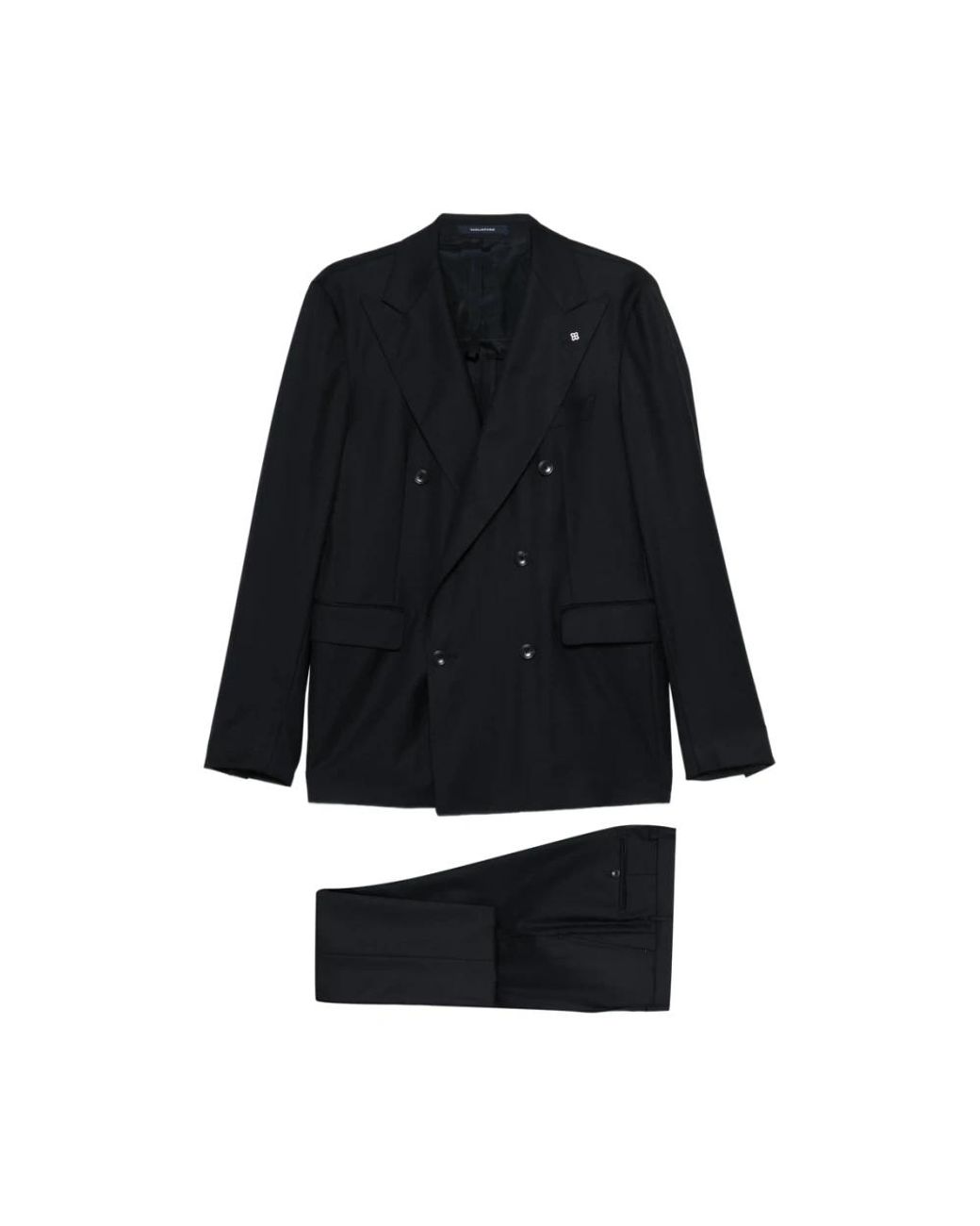 Tagliatore Black Double Breasted Suits for men