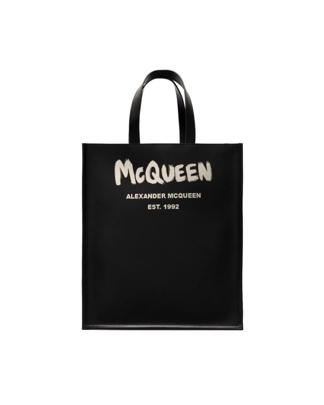 McQueen Black Shopping Bags