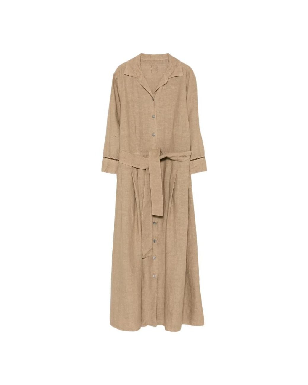 120% Lino Natural Shirt Dresses