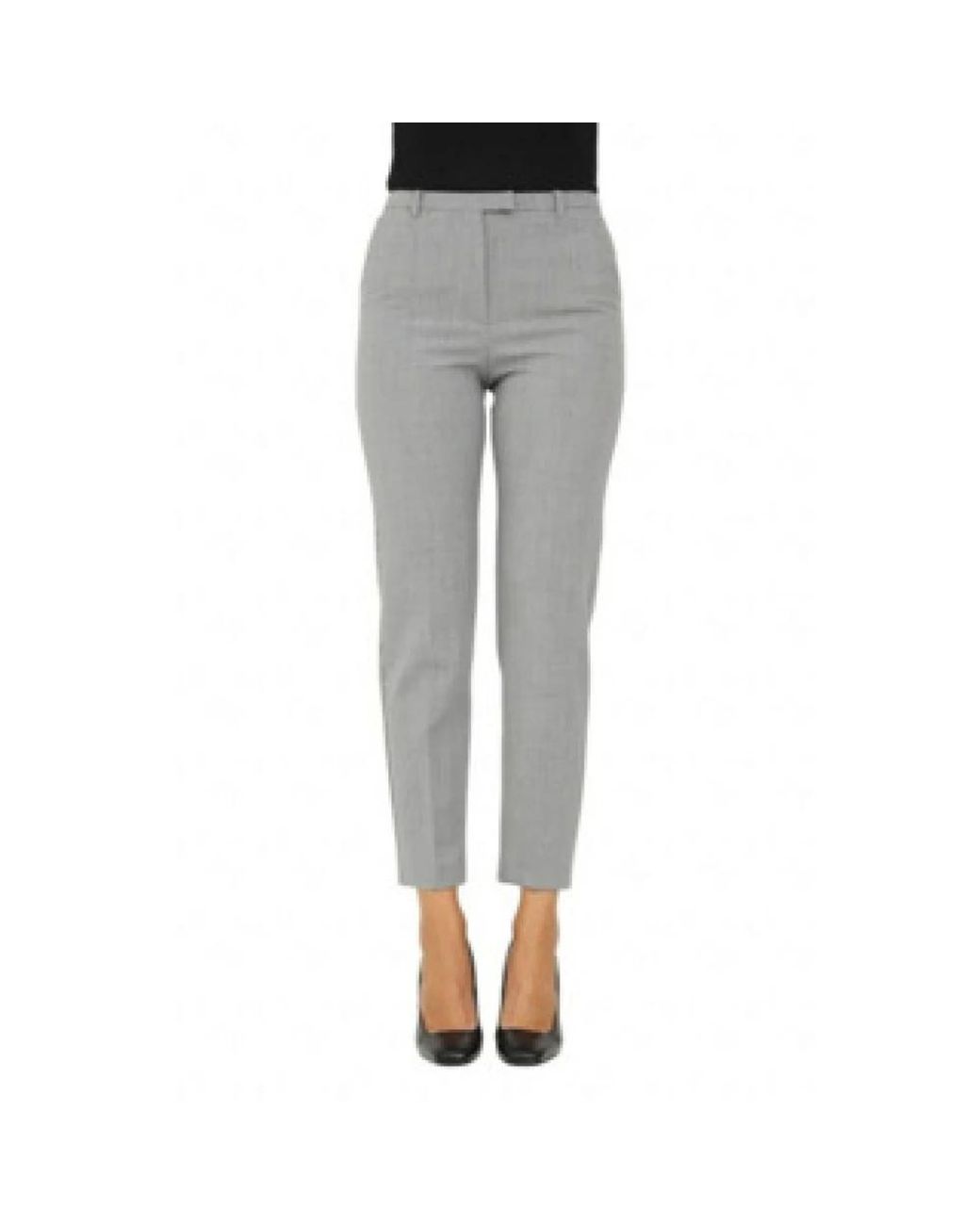 Patrizia Pepe Gray Cropped Trousers