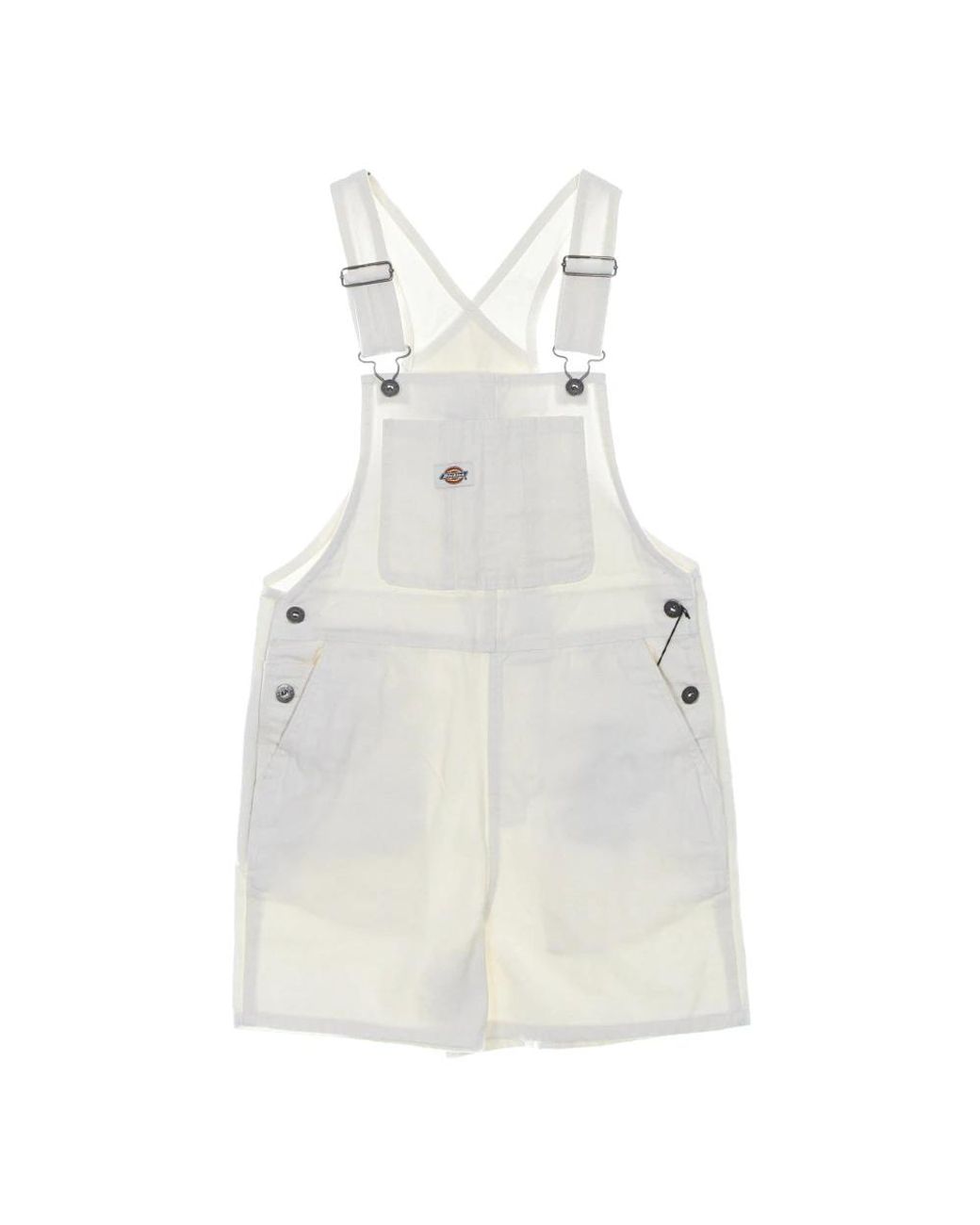 Dickies Jumpsuits & Playsuits ,Grijs ,Katoen Canvas Bib-Overalls Met Verstelbare Bretels in het White