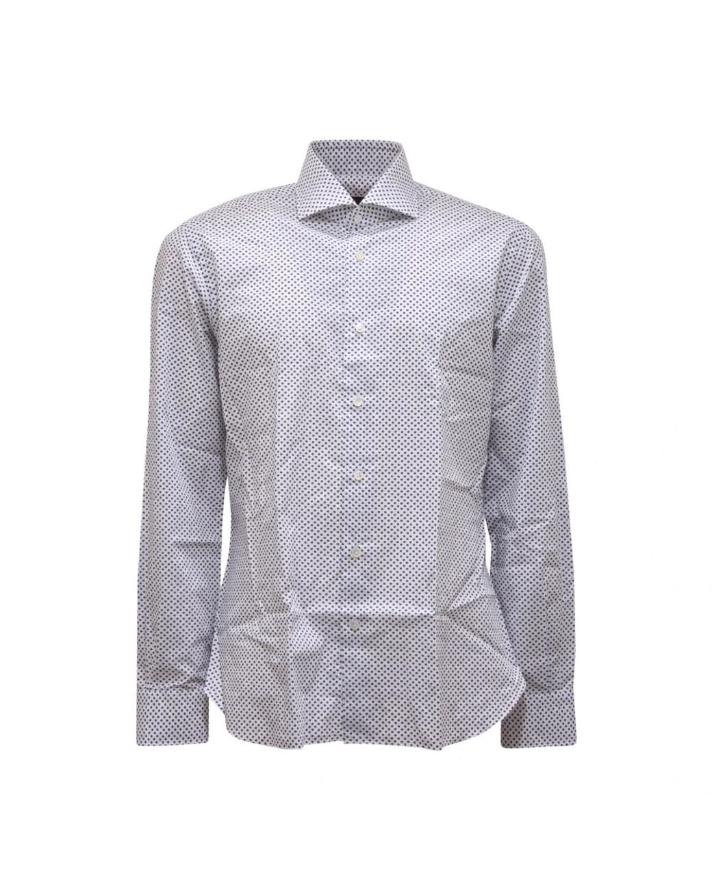 Barba Napoli Blue Casual Shirts for men