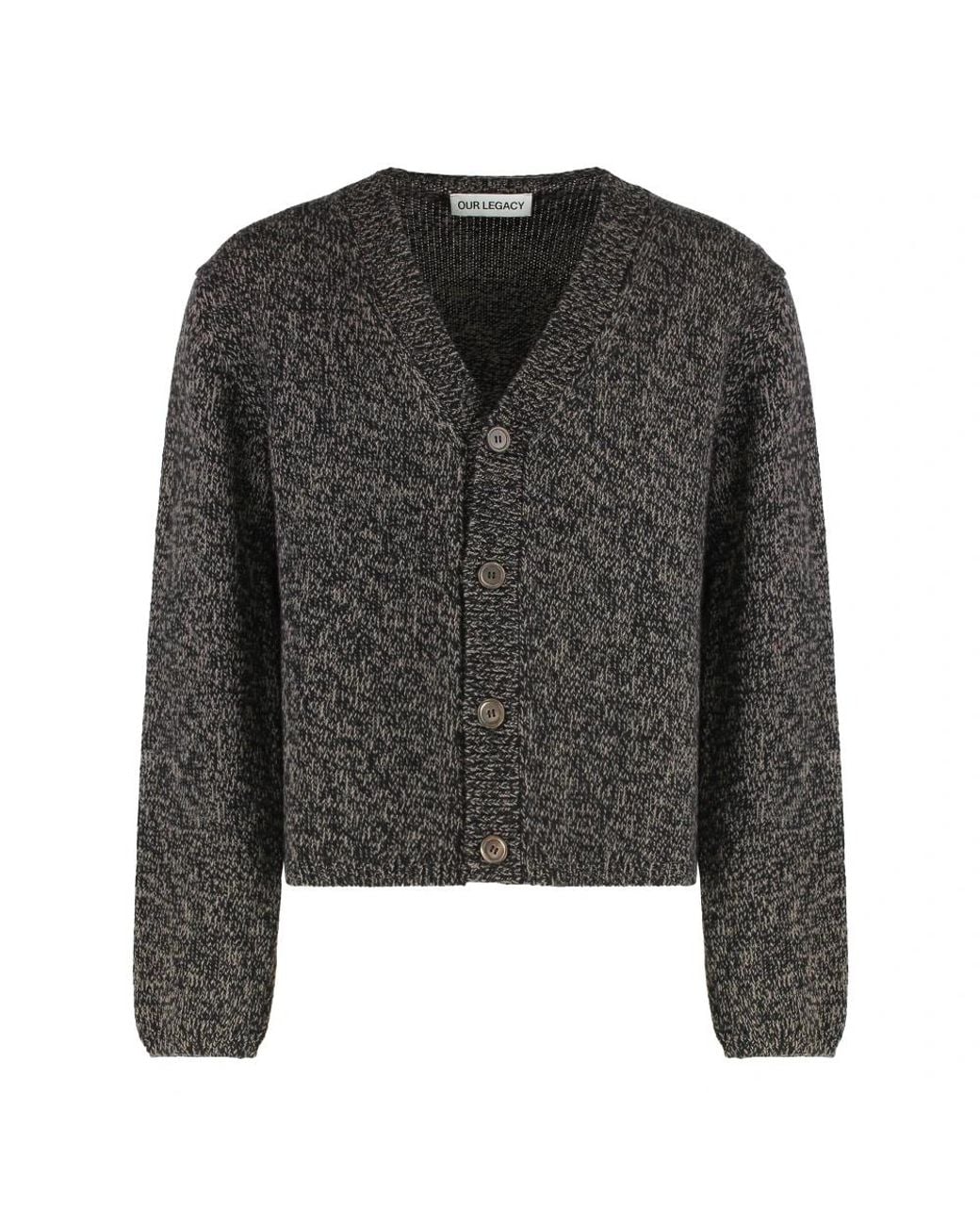 Our Legacy Truien & Vesten ,Grijs ,Wol Academy Cardigan in het Black voor heren