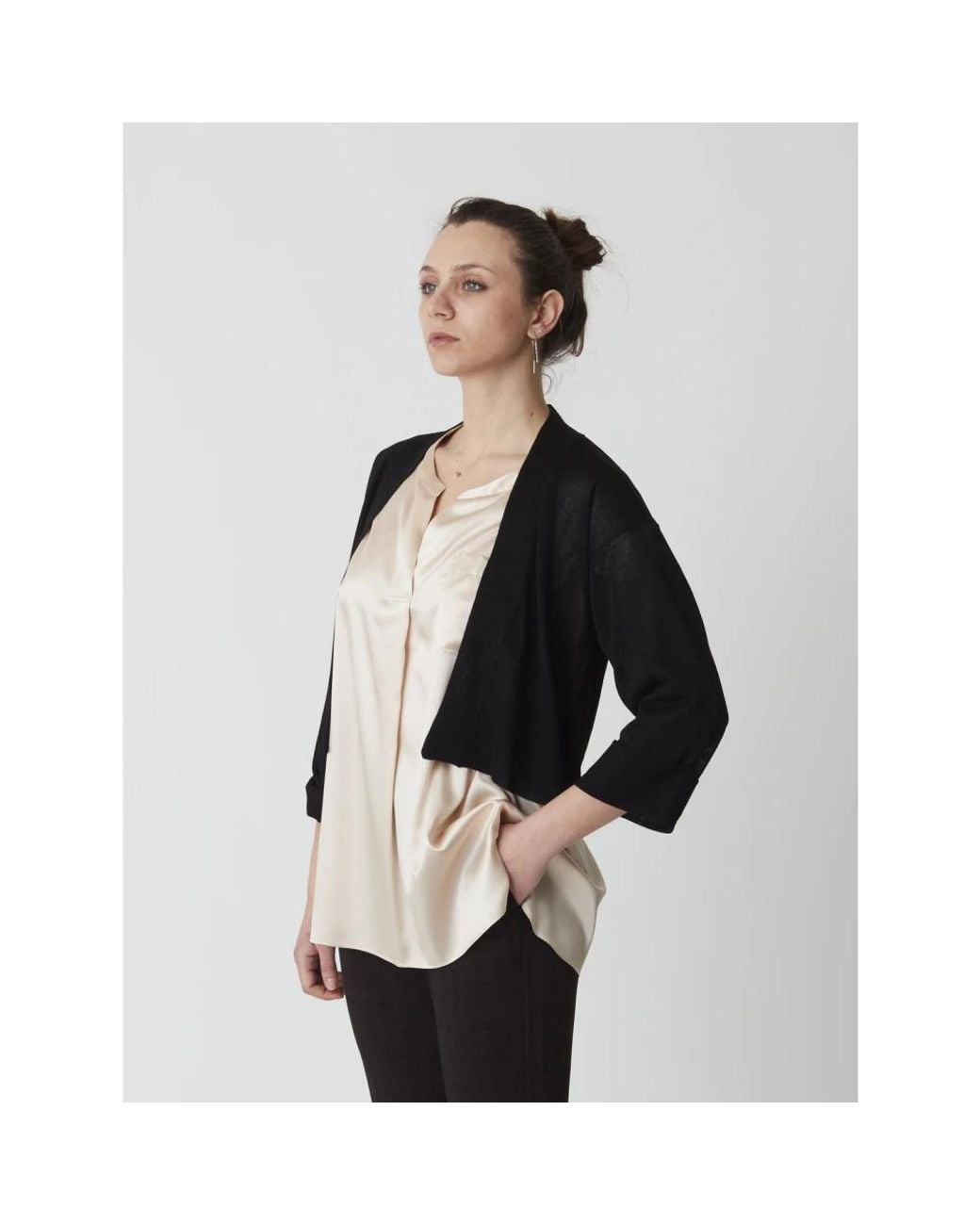 Alpha Studio Truien & Vesten ,Zwart Cardigan Sweater in het Black
