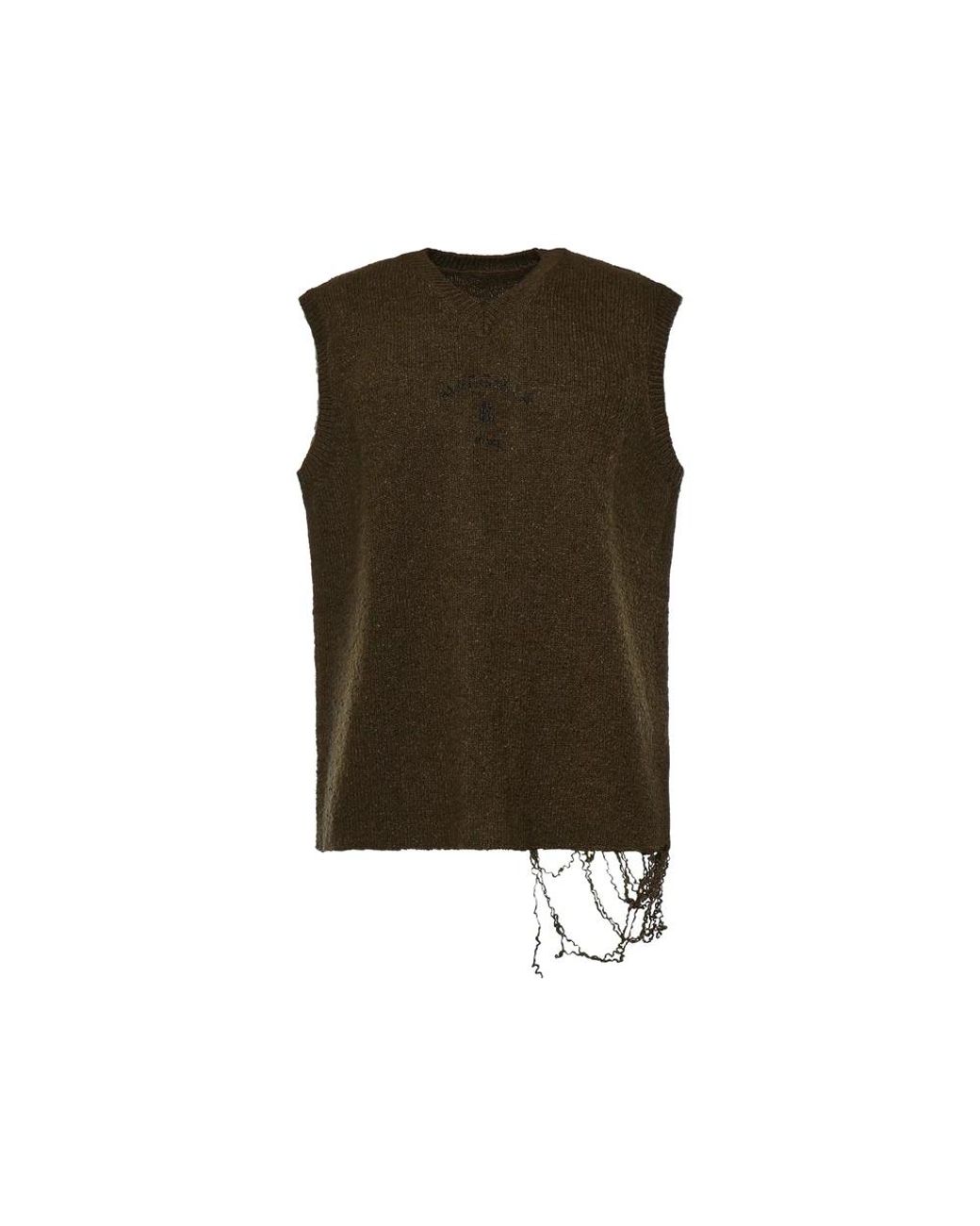 MM6 by Maison Margiela Green Sleeveless Jumpers for men