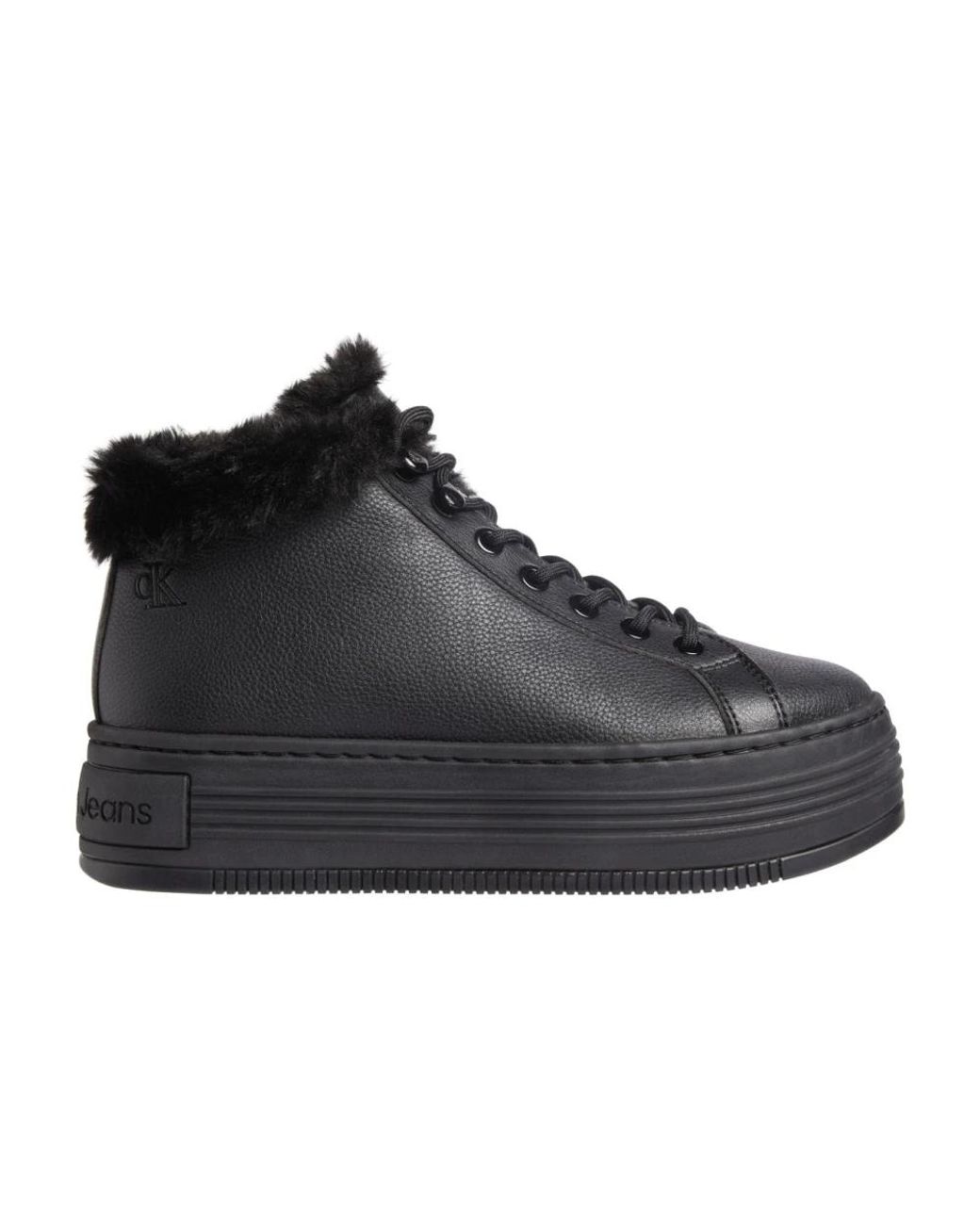 Calvin Klein Schoenen ,Zwart ,Zwarte Veterschoenen Enkellaarsjes Voor Vrouwen in het Black
