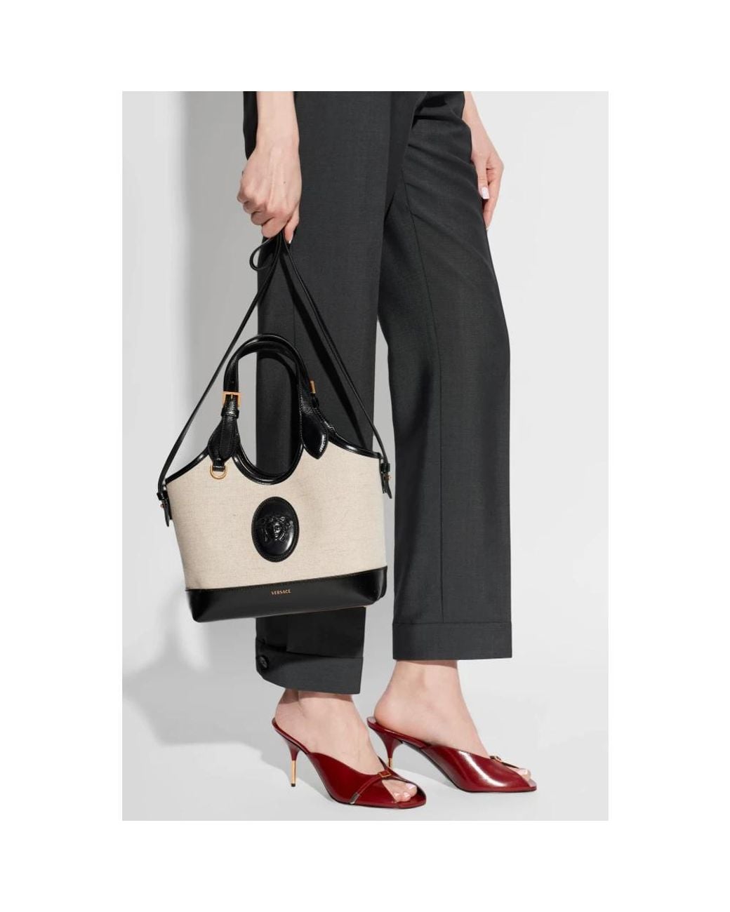 Handbags di Versace in Black