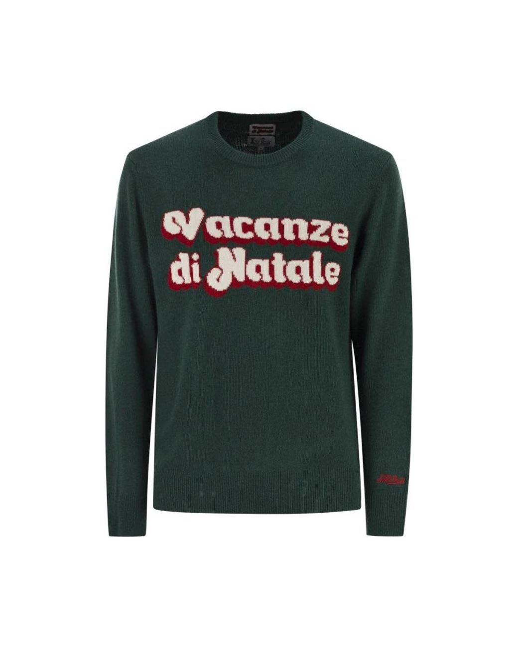 Mc2 Saint Barth Green Round-Neck Knitwear for men