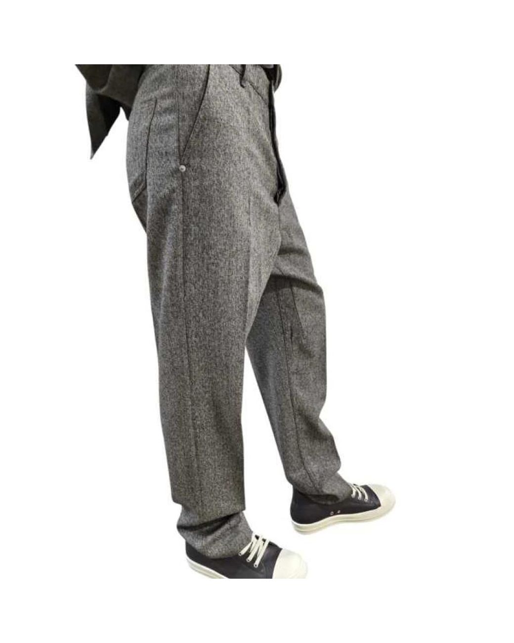 Rick Owens Gray Suit Trousers for men
