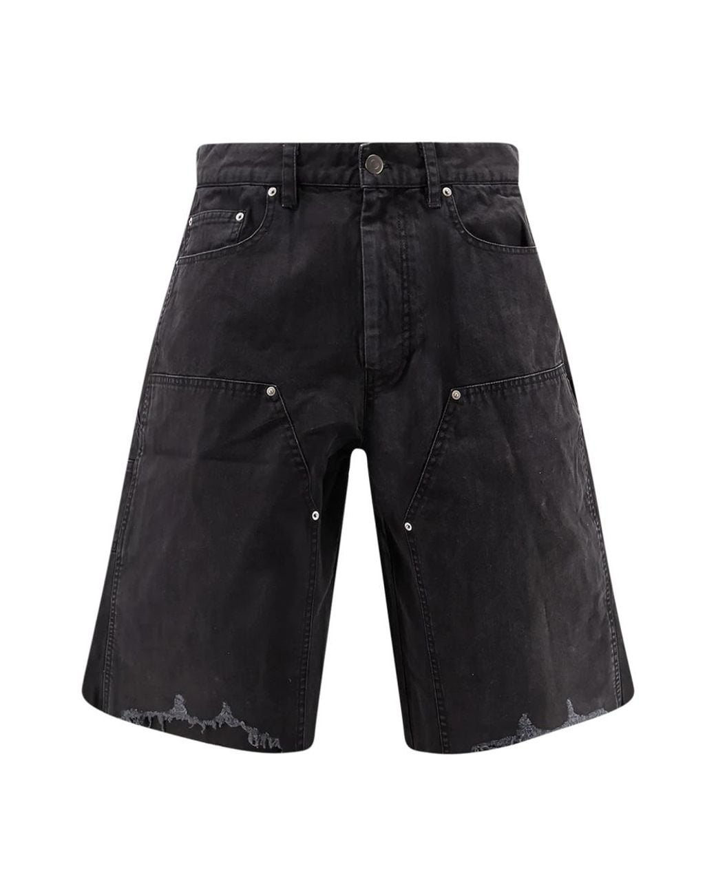 TONYWACK Black Denim Shorts for men