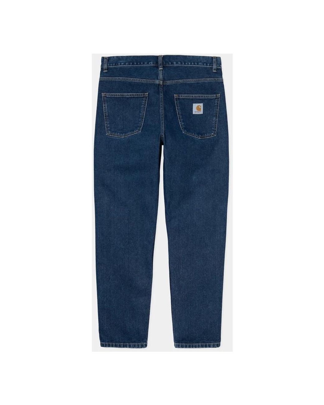 Carhartt Blue Straight Fit Jeans for men