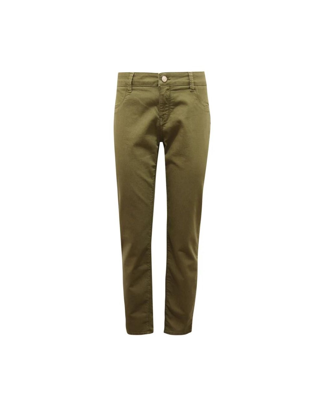 EMMA & GAIA Green Slim-Fit Trousers