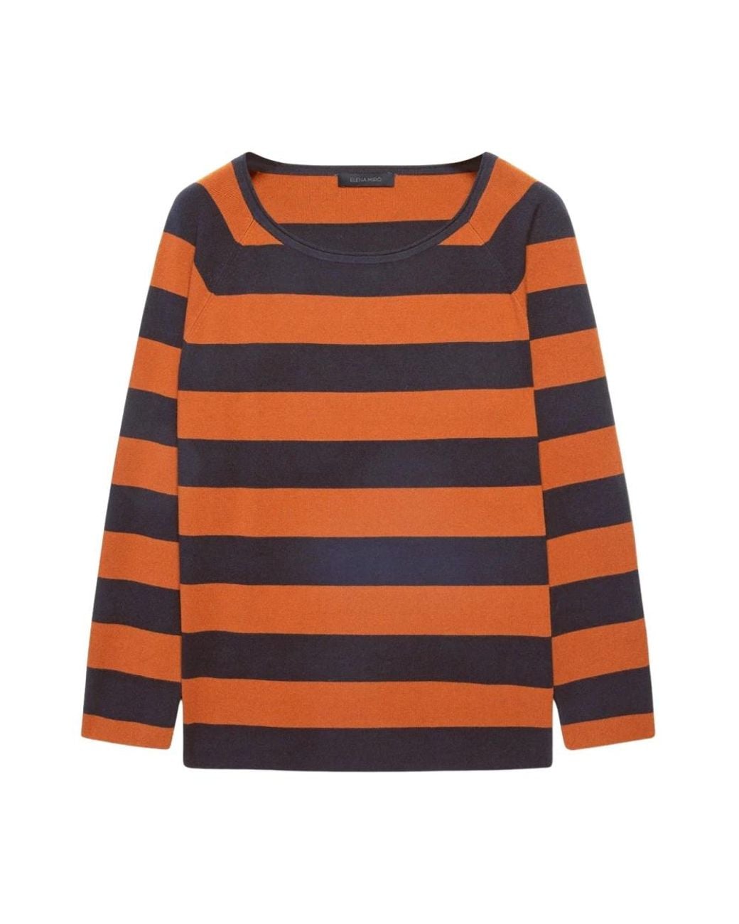 Elena Miro Orange Round-Neck Knitwear