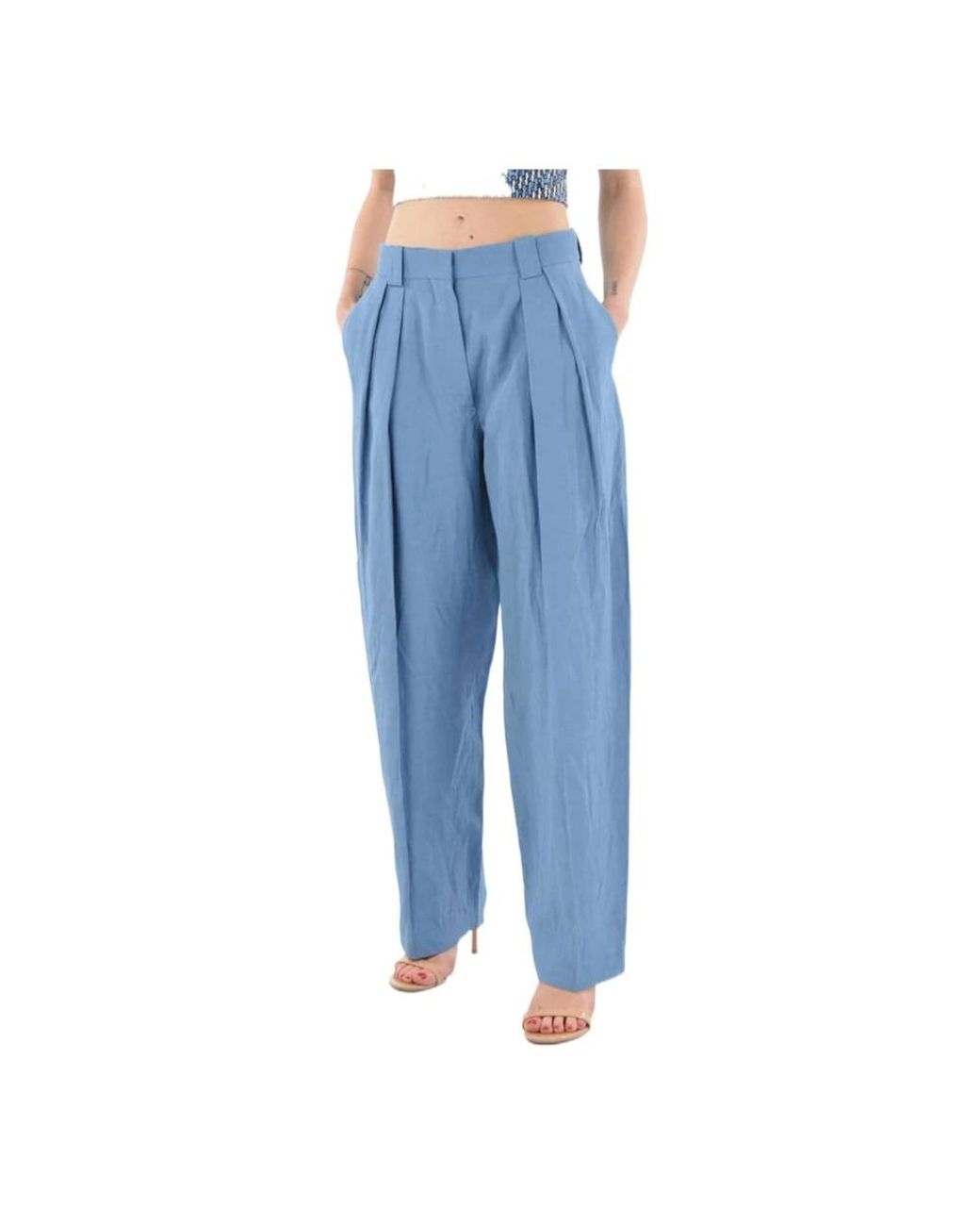 Stella McCartney Blue Wide Trousers