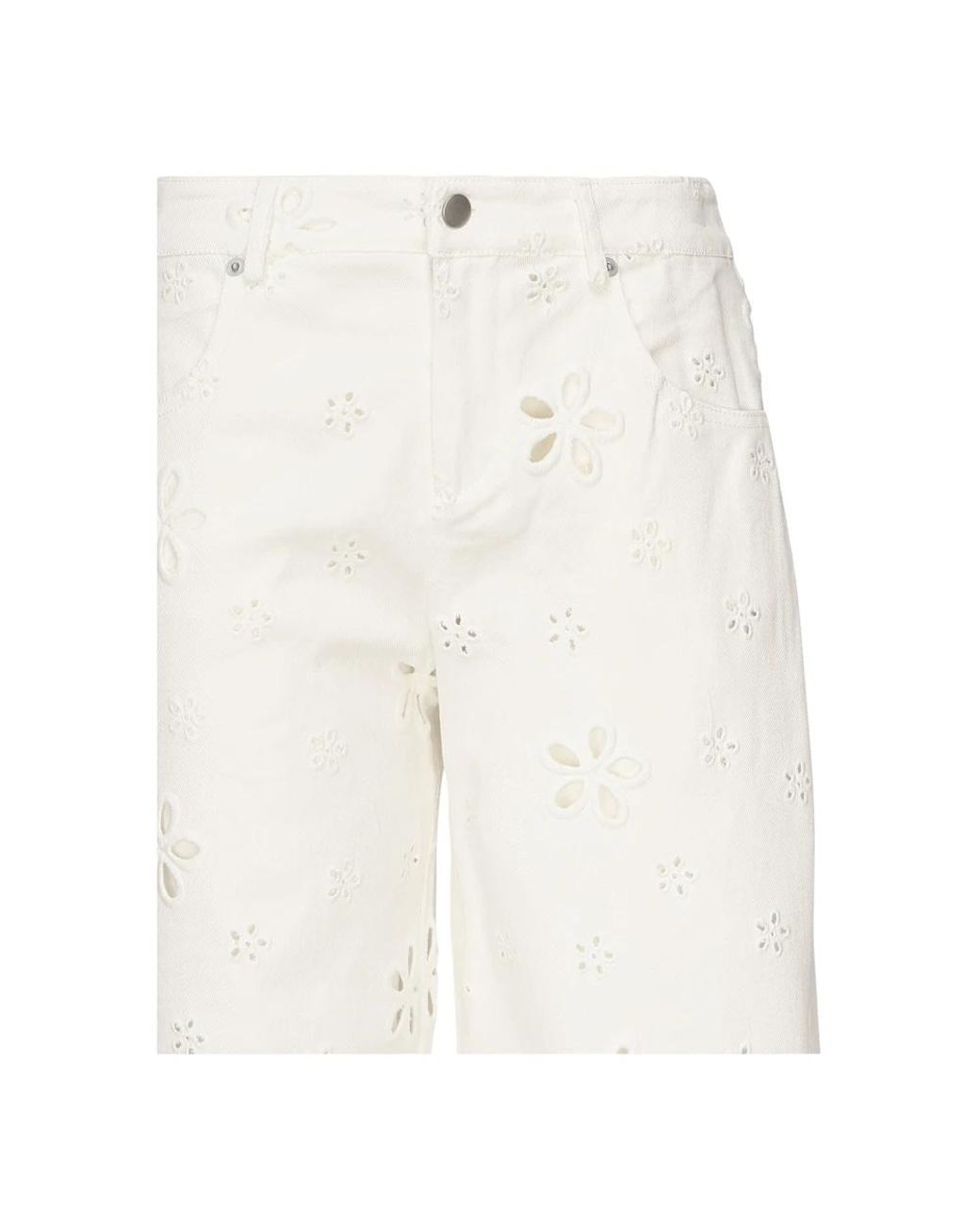 For Love & Lemons White Wide Jeans