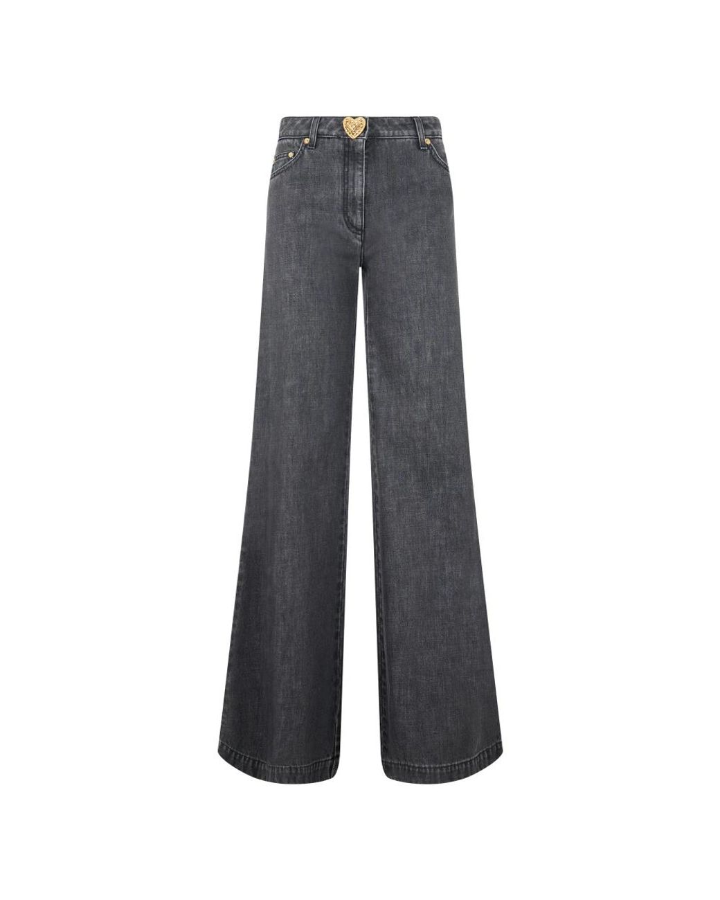 Moschino Gray Wide Jeans