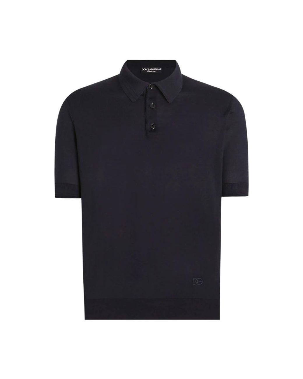 Dolce & Gabbana Blue Polo Shirts for men