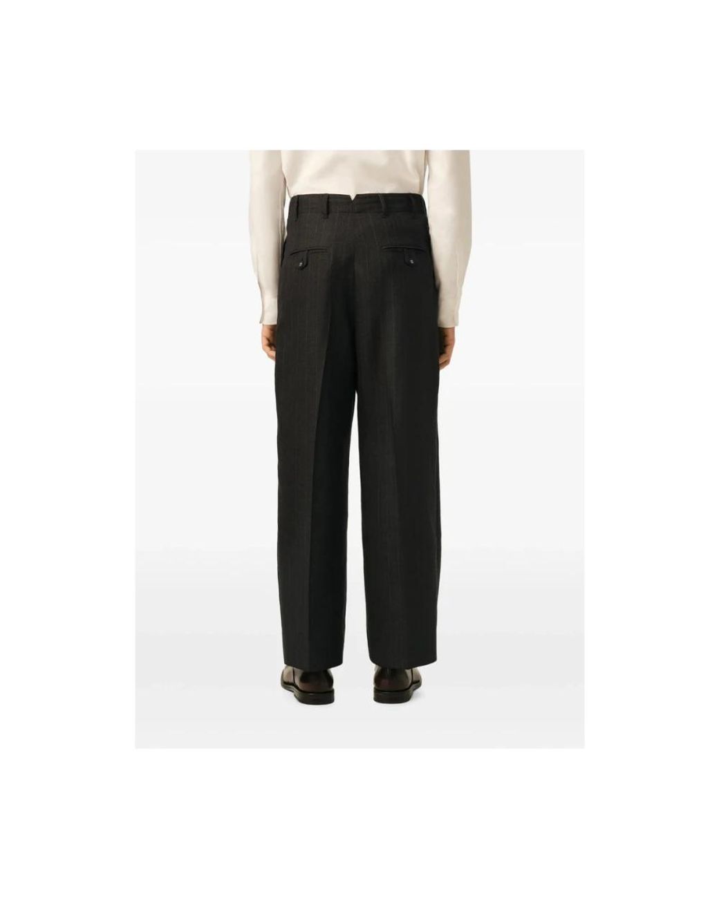 AMI Black Straight Trousers for men