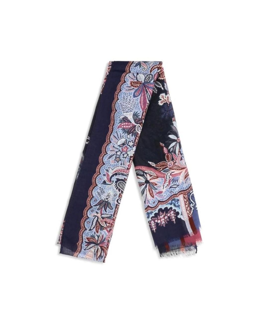 Etro Purple Silk Scarves for men