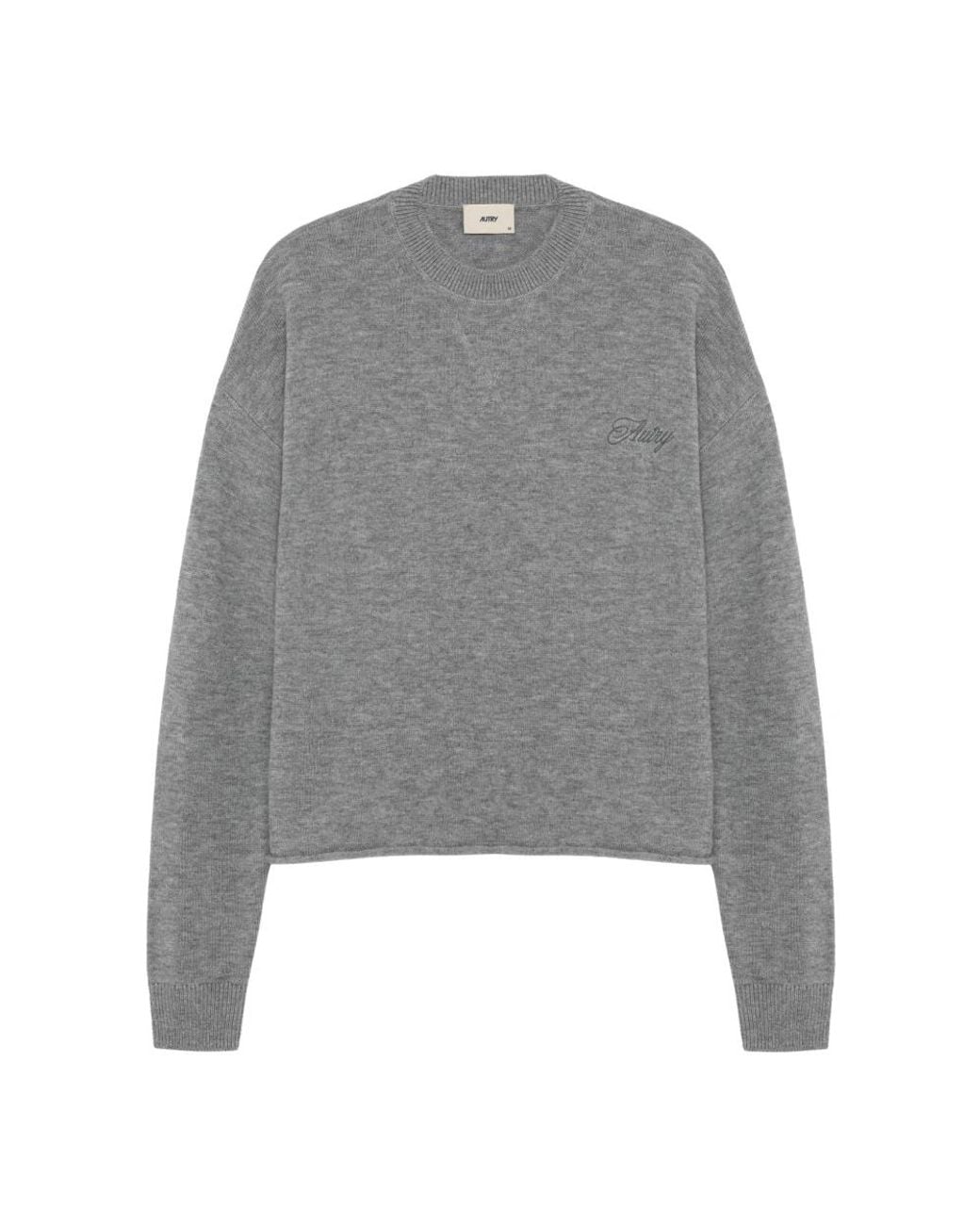Autry Gray Round-Neck Knitwear for men