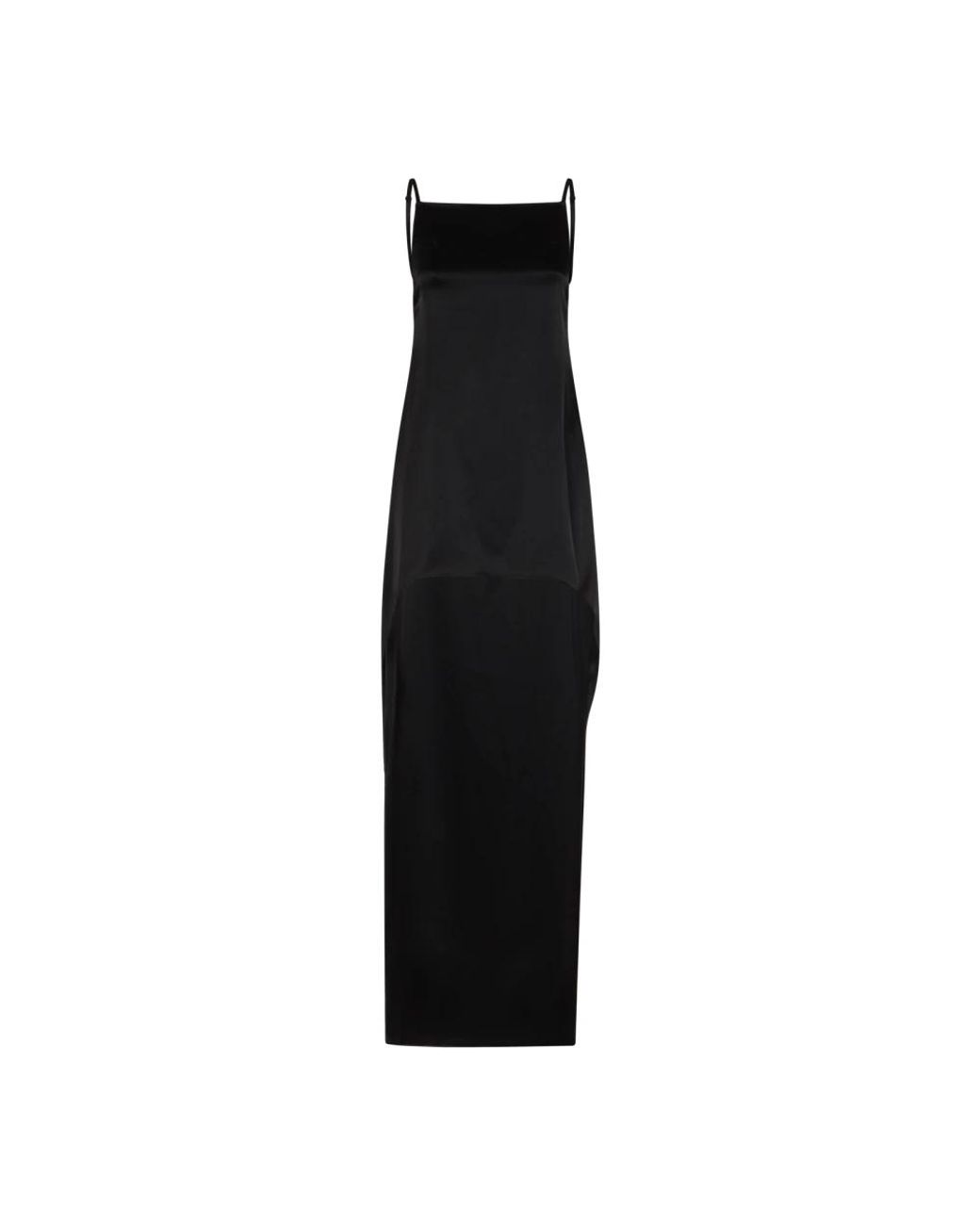 Courreges Kleedjes ,Zwart ,Satijn Backless Satijnen Lange Jurk in het Black