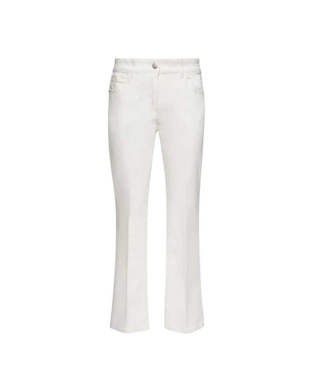 Elena Miro White Wide Trousers
