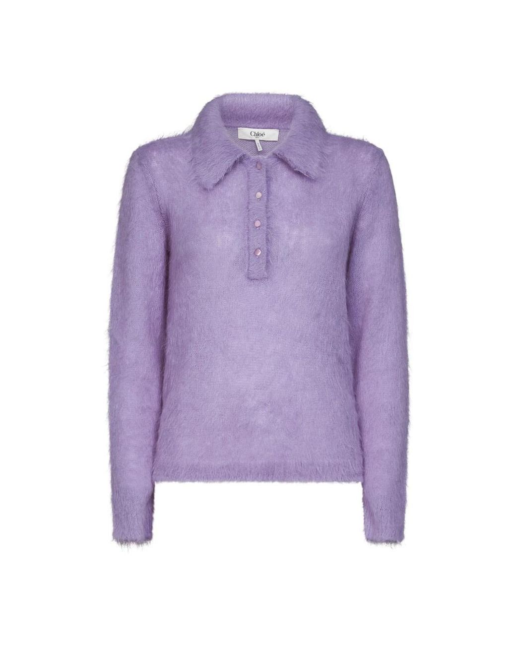 Chloé Purple Round-Neck Knitwear