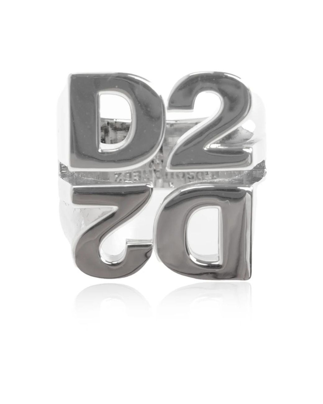 DSquared² Logo Siegelring in Gray für Herren