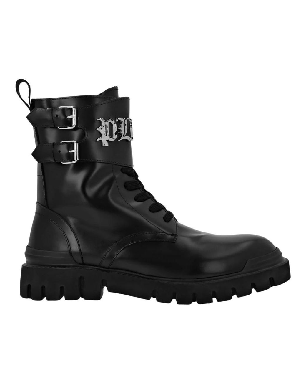 Philipp Plein Mid Flat Gothic Plein Boots in Black für Herren