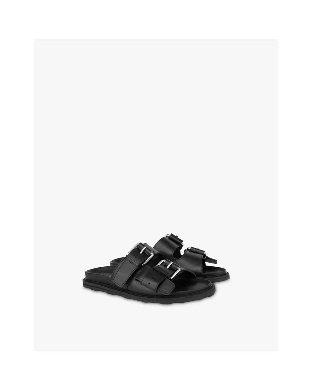 Moschino Black Sliders