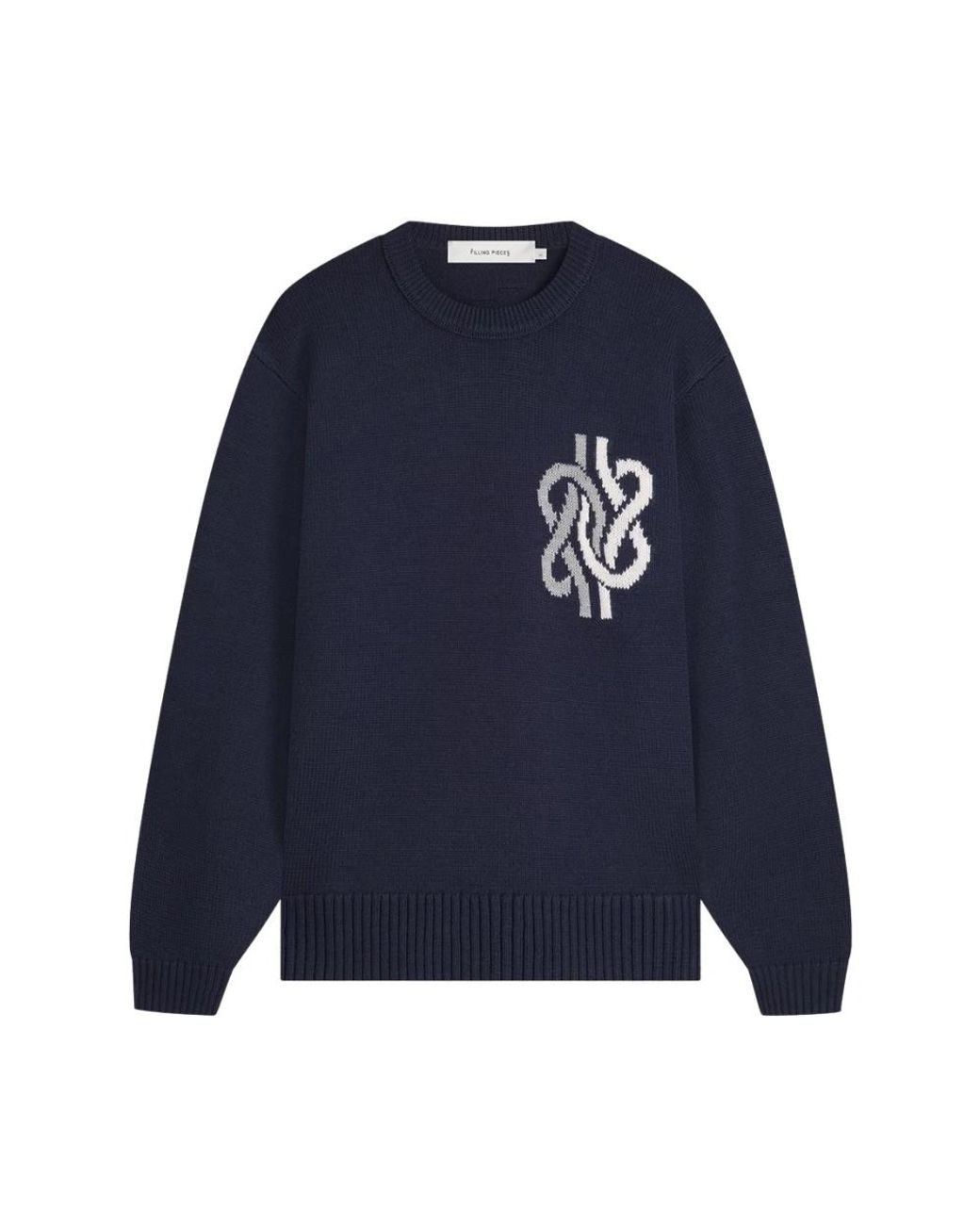 Filling Pieces Blue Round-Neck Knitwear for men