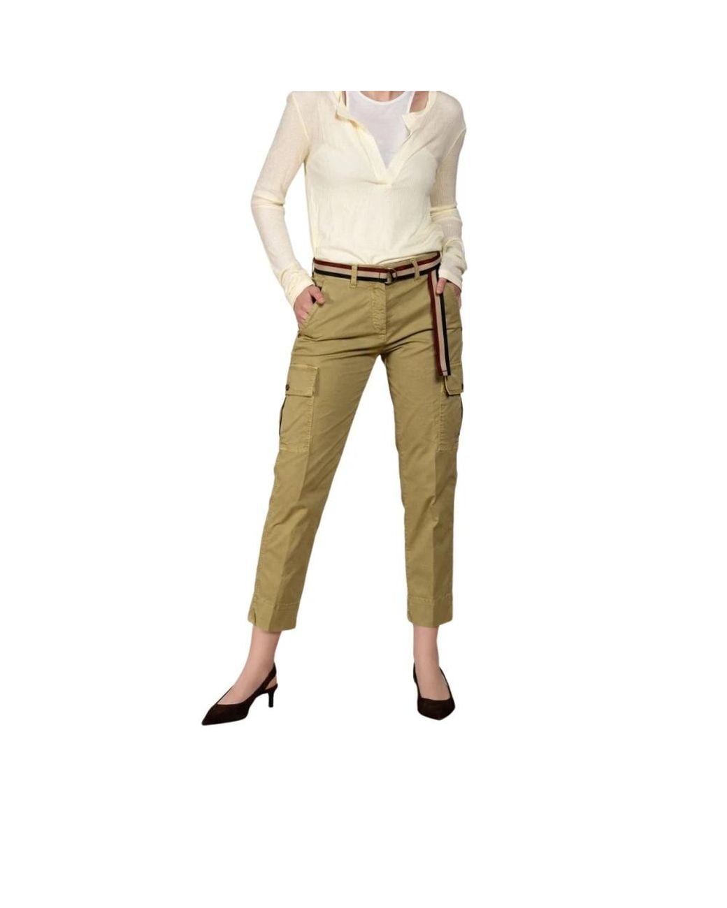 Mason's Natural Cropped Trousers