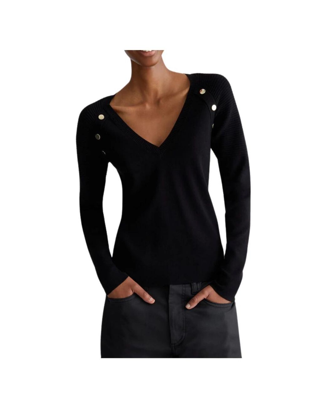 Liu Jo Black V-Neck Knitwear