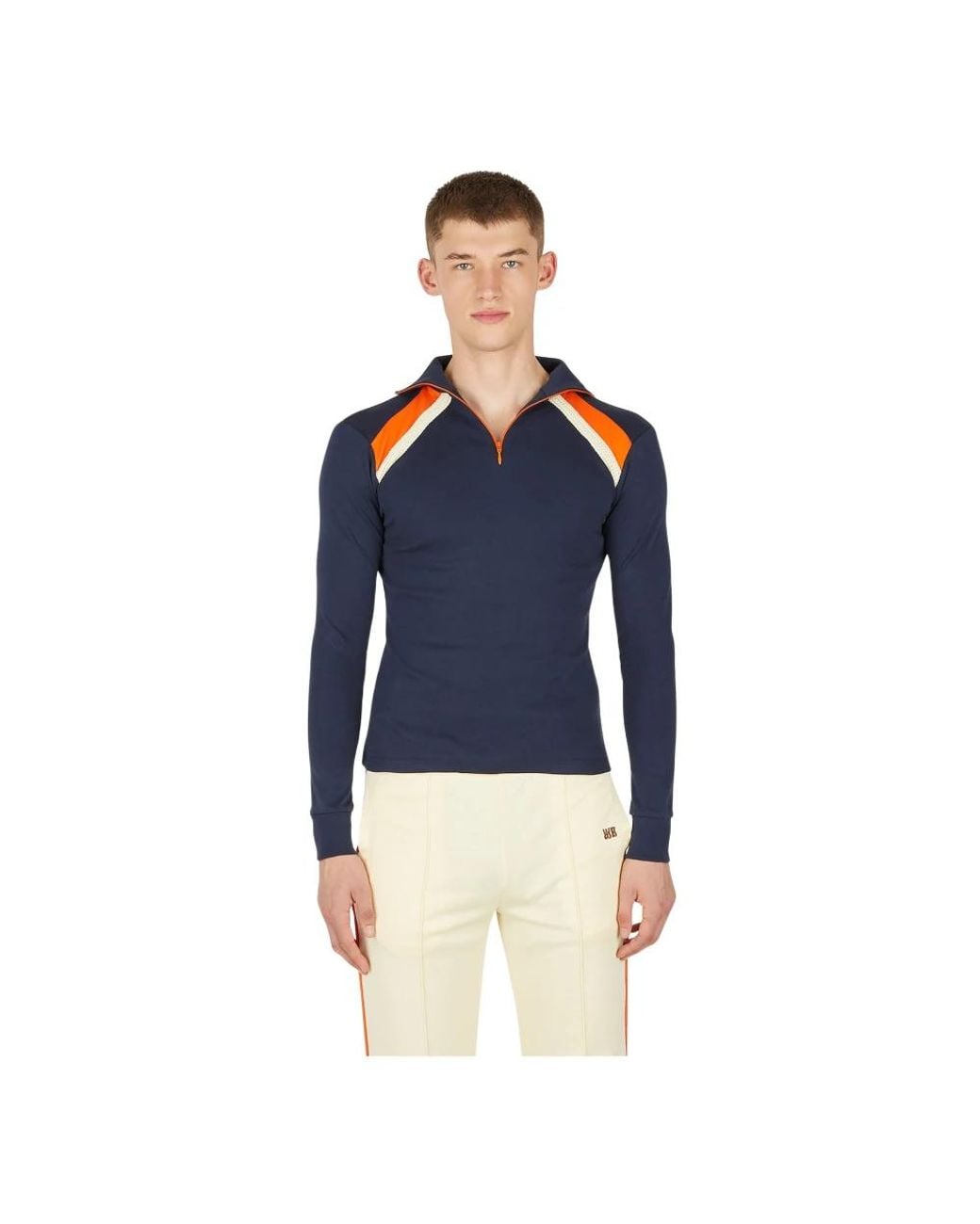 Wales Bonner Blue Long Sleeve T-Shirts for men