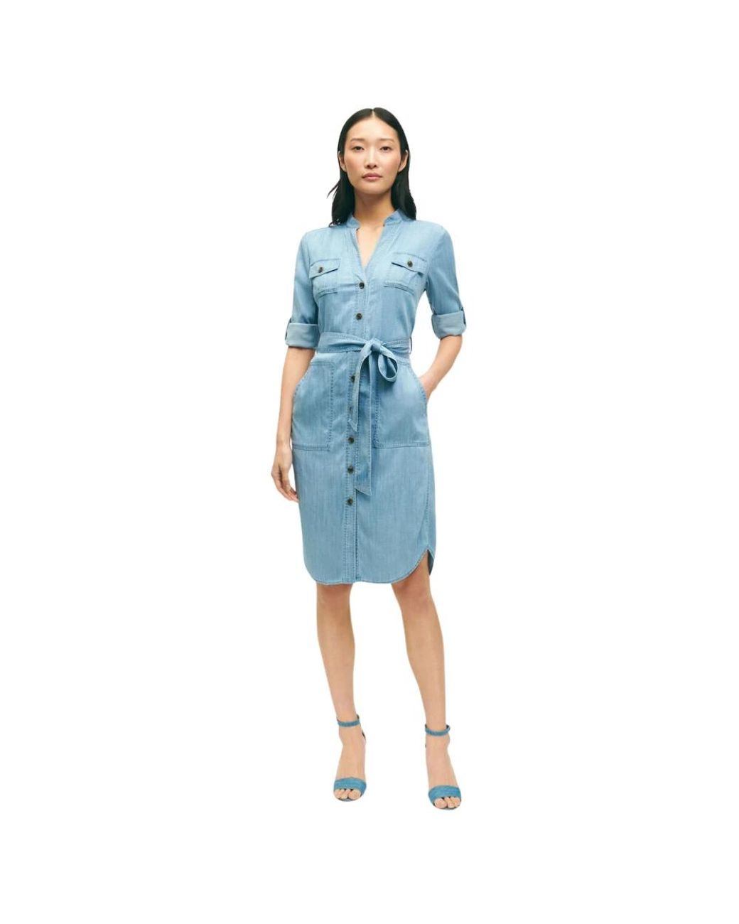 Brooks Brothers Blue Shirt Dresses