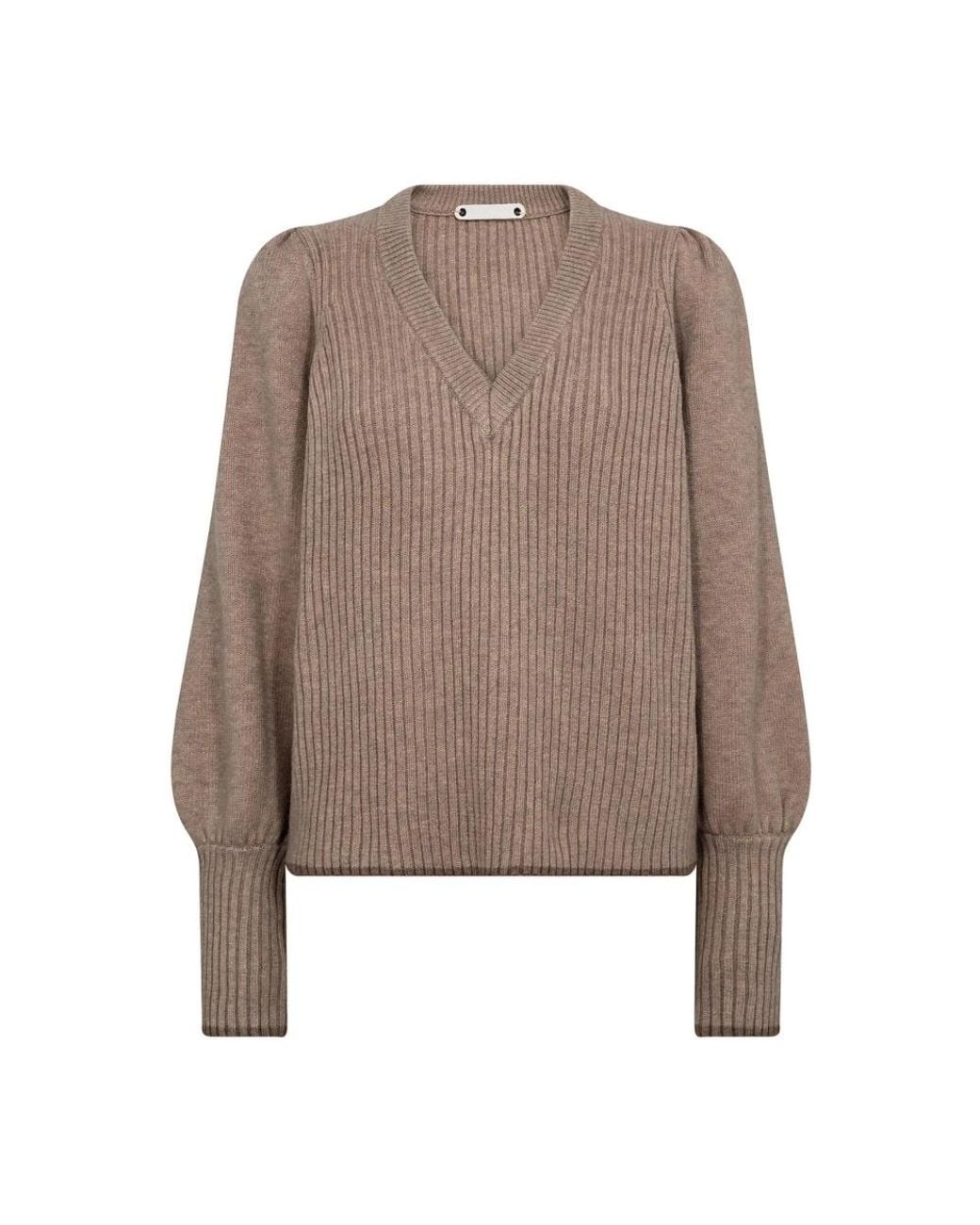 co'couture Brown V-Neck Knitwear