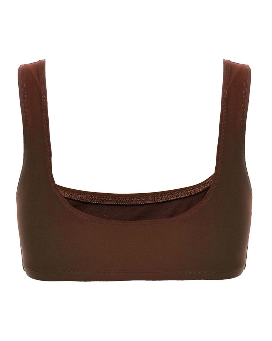 ANDAMANE Brown Sleeveless Tops